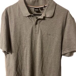 BOSS Gray Polo Shirt for Men XXL